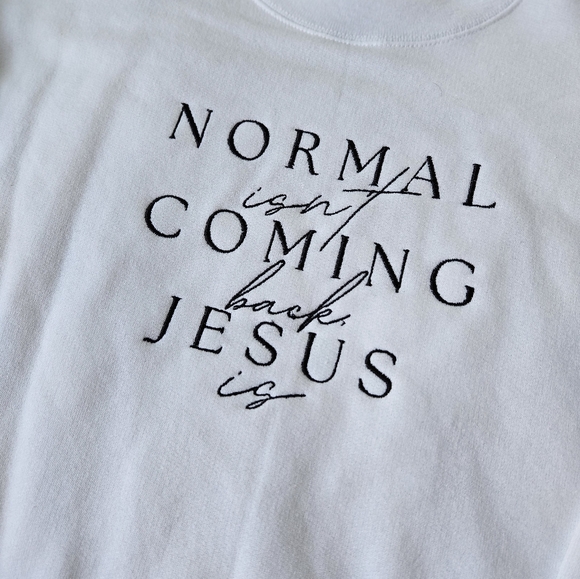 Embroidered Sweatshirt Christian Shirt - Picture 4 of 5